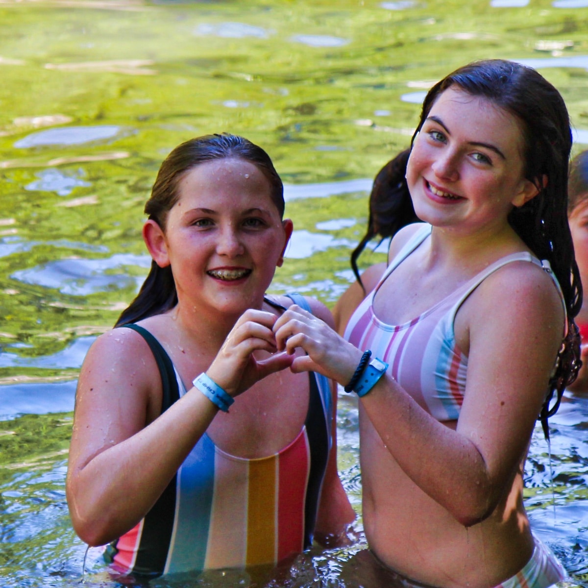 Summer camp girls showers