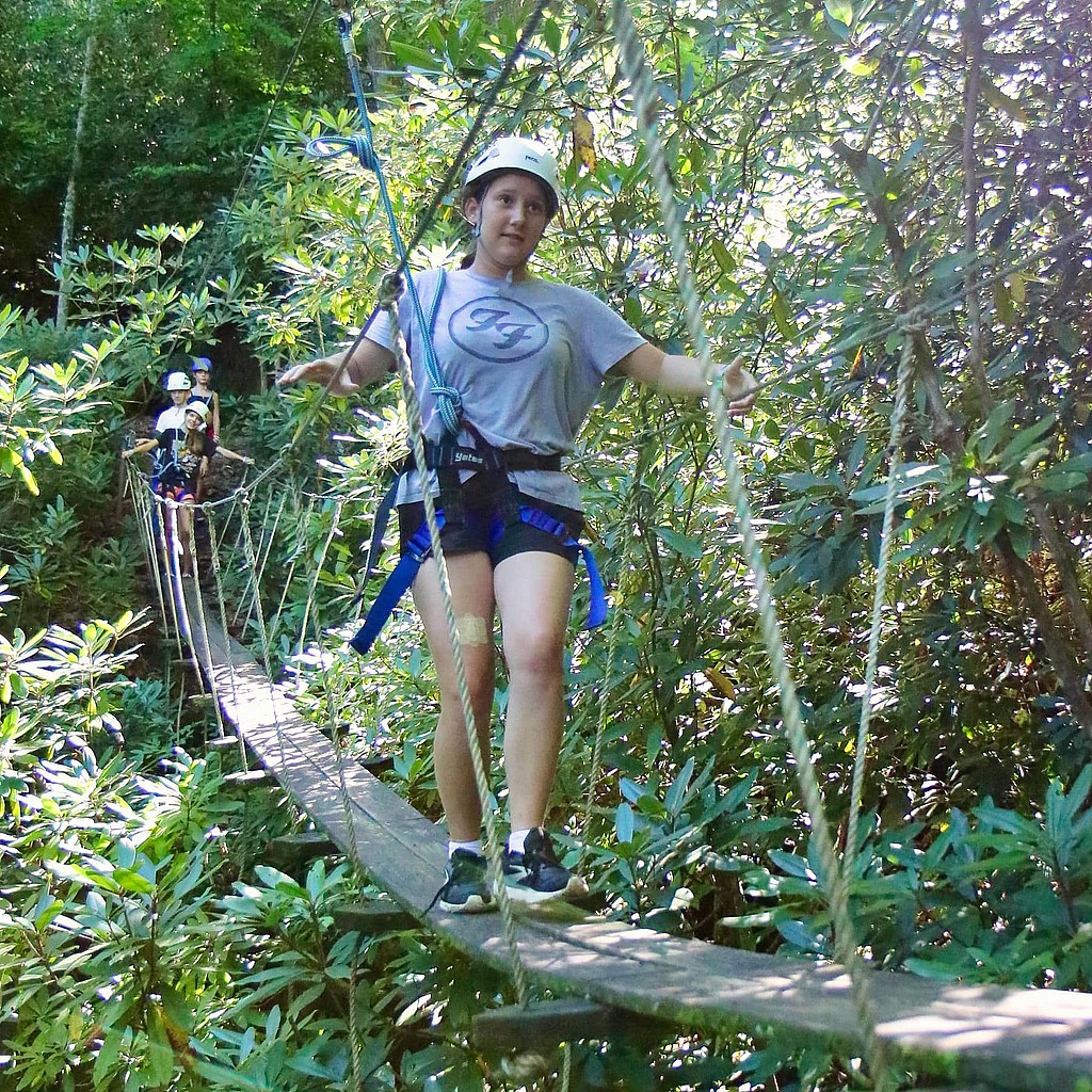 camp challenge course bridge