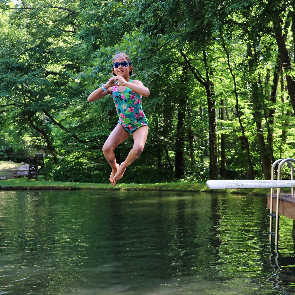 summer diving board pose