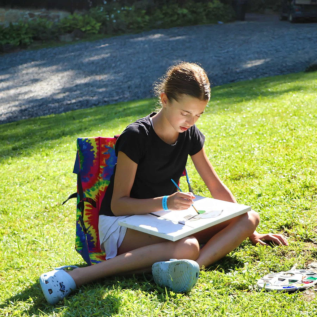 summer camp learning to paint