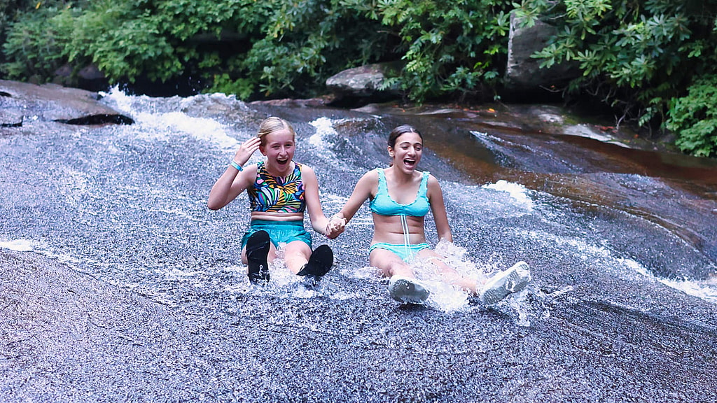 sliding rock girls