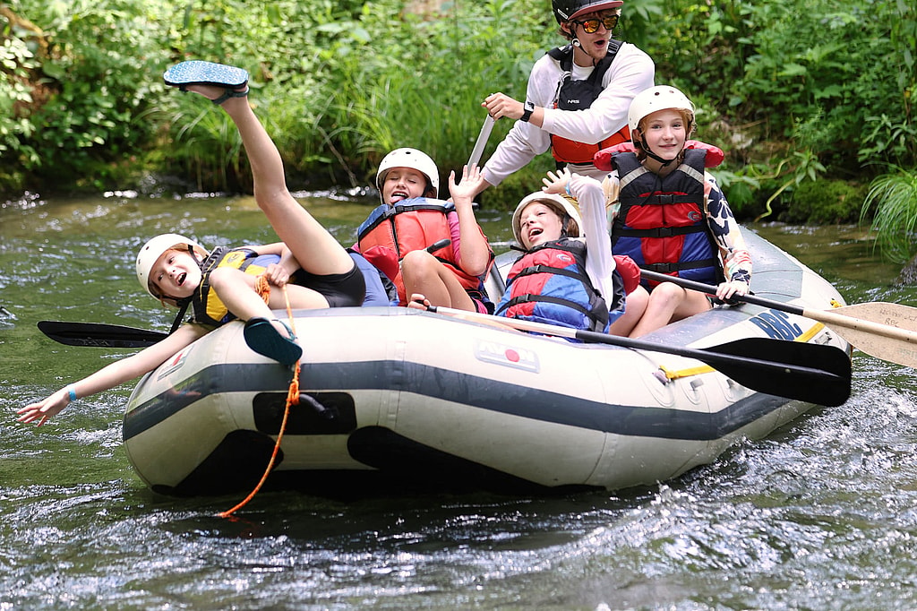 summer camp rafting silly