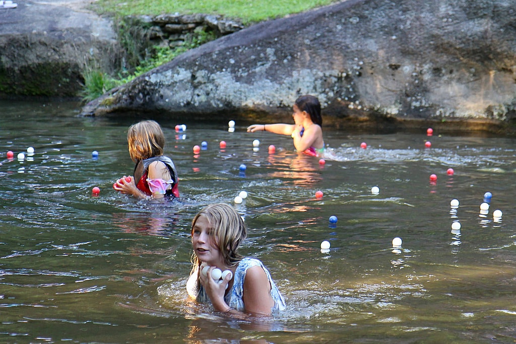 camp floating pingpong balls relay