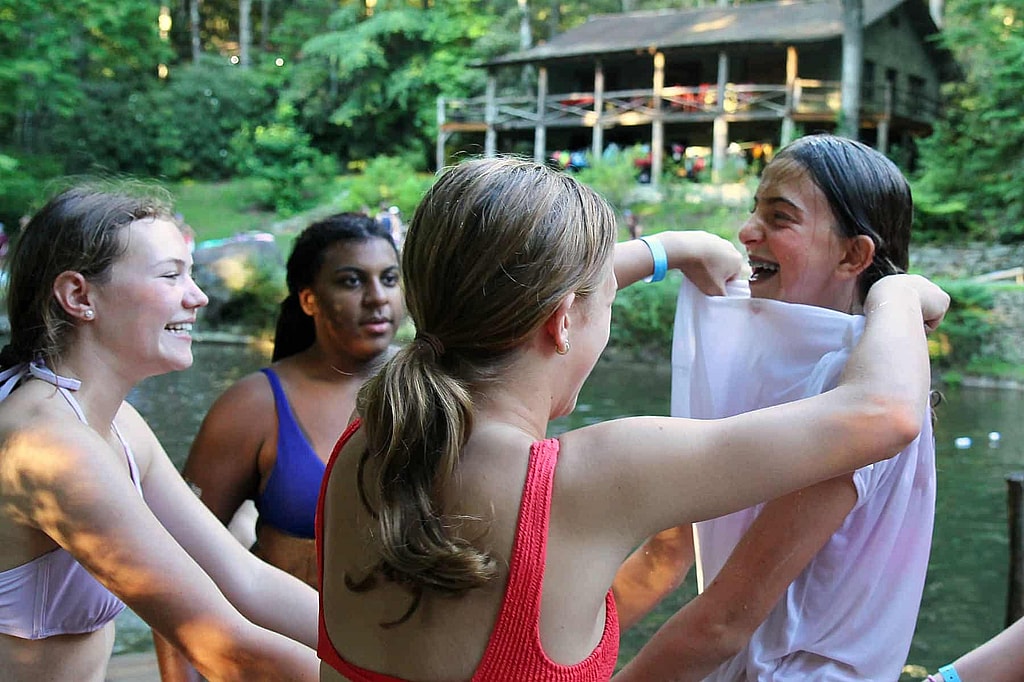 camp t-shirt swim relay