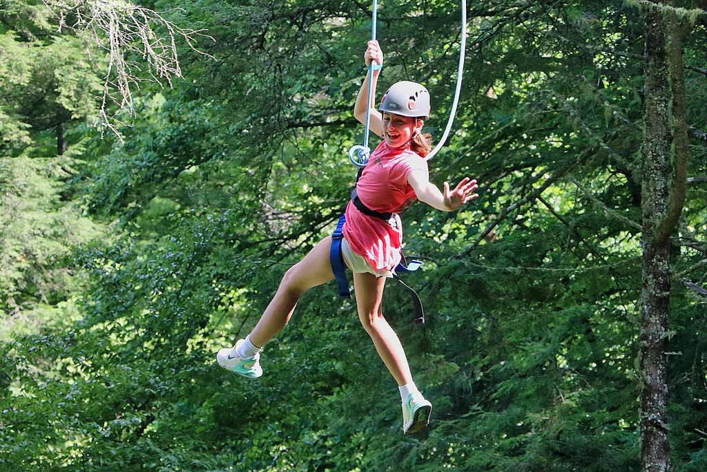 Barbie zip line thrill ride