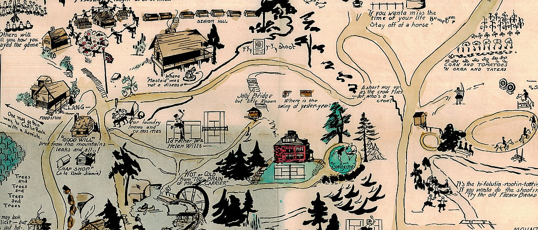 old camp map of rockbrook