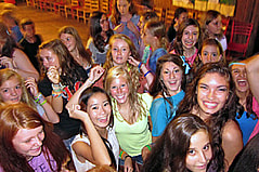 Senior campers enjoy camp dance