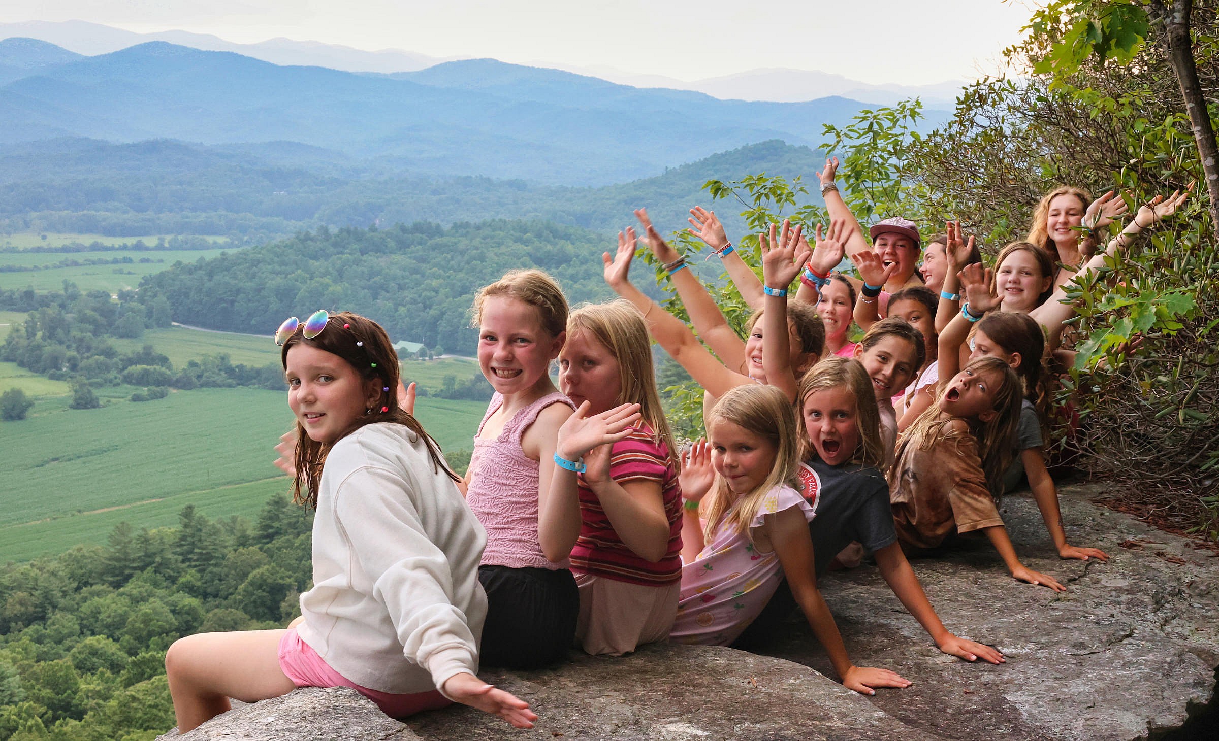 summer camp hiking view