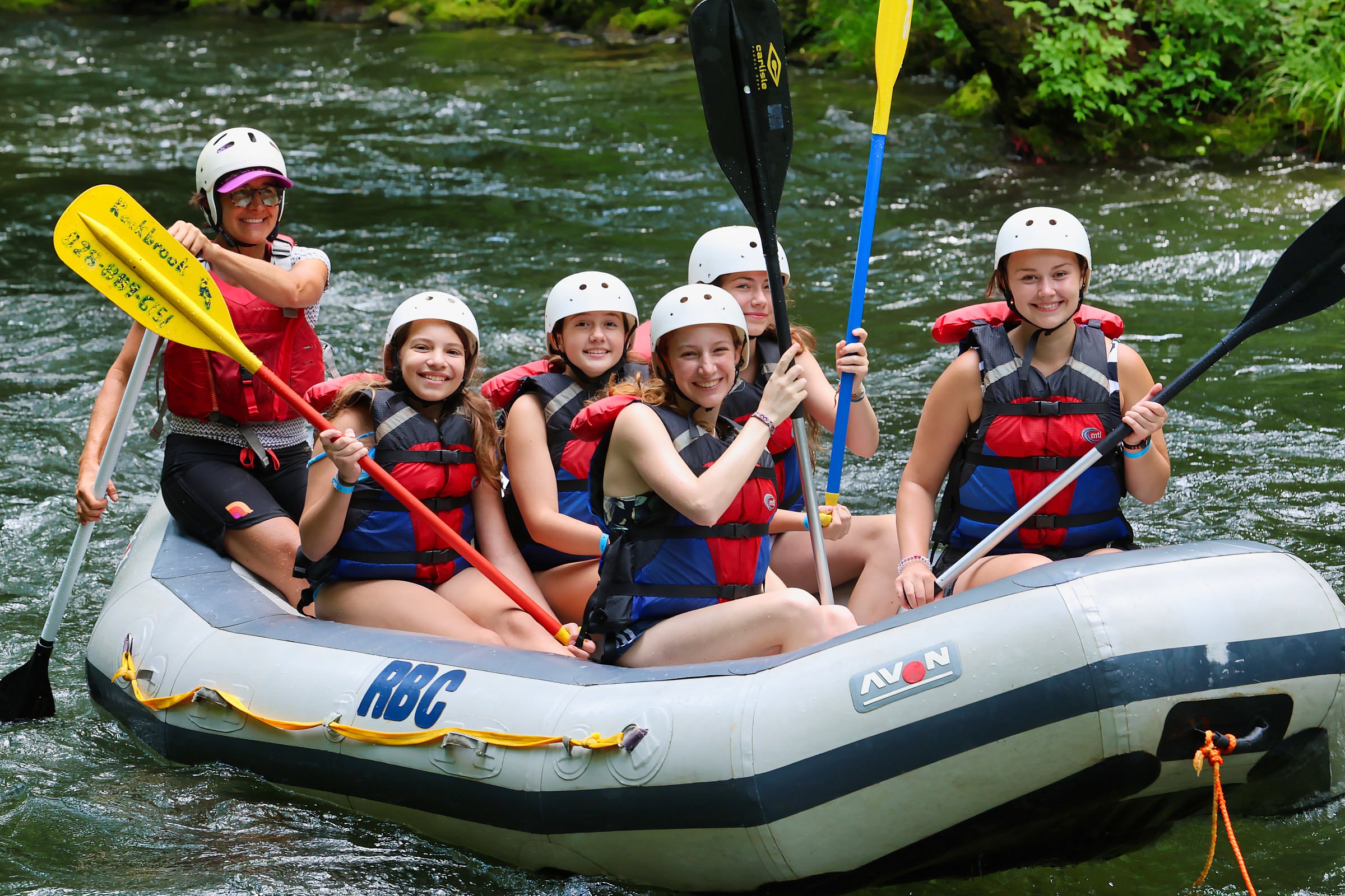 summer camp whitewater fun