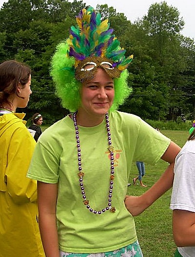 Dressing up goofy at summer camp