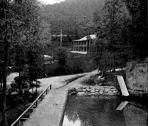 Rockbrook Camp, founded 1921, Lake and Lodge View