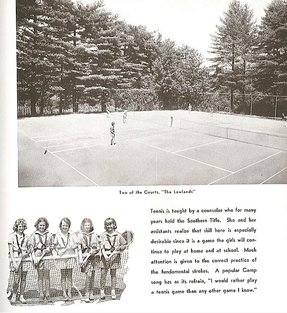 Camp tennis court 1940