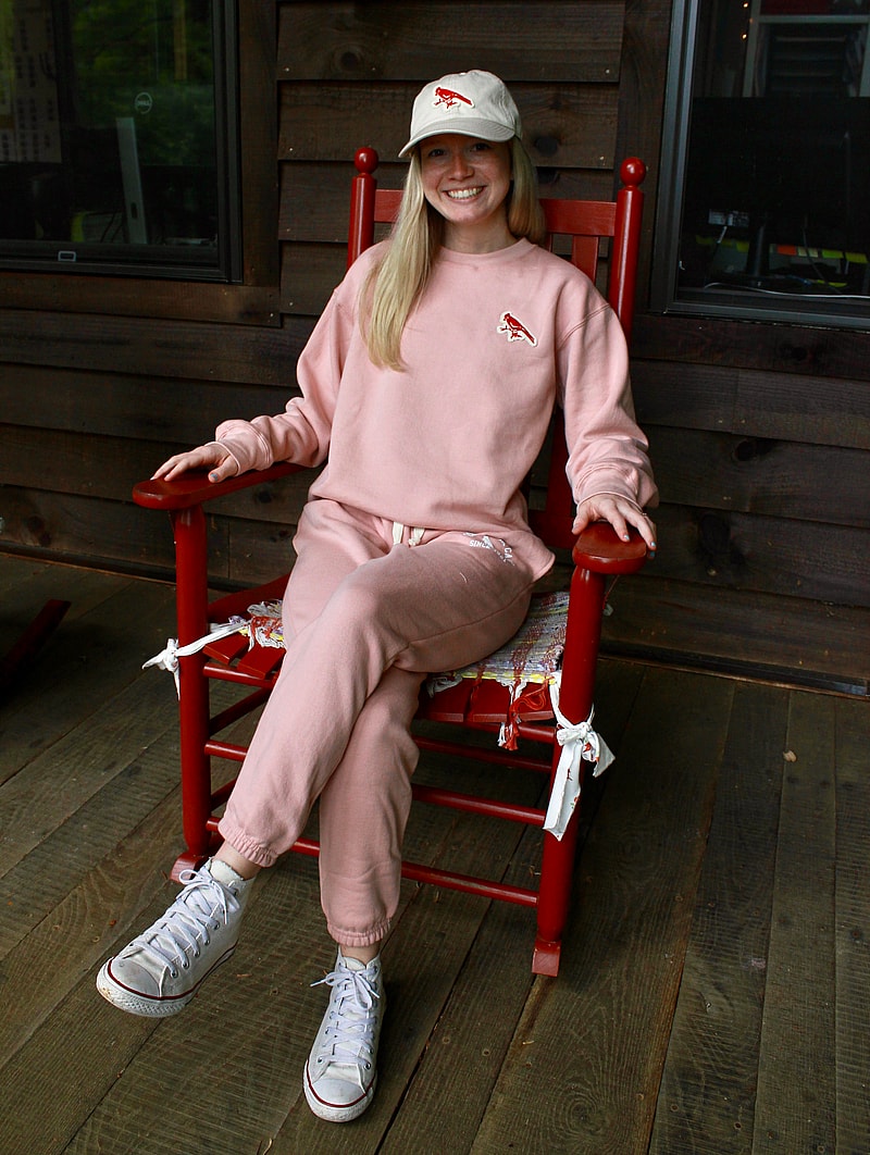 light pink sweatsuit full