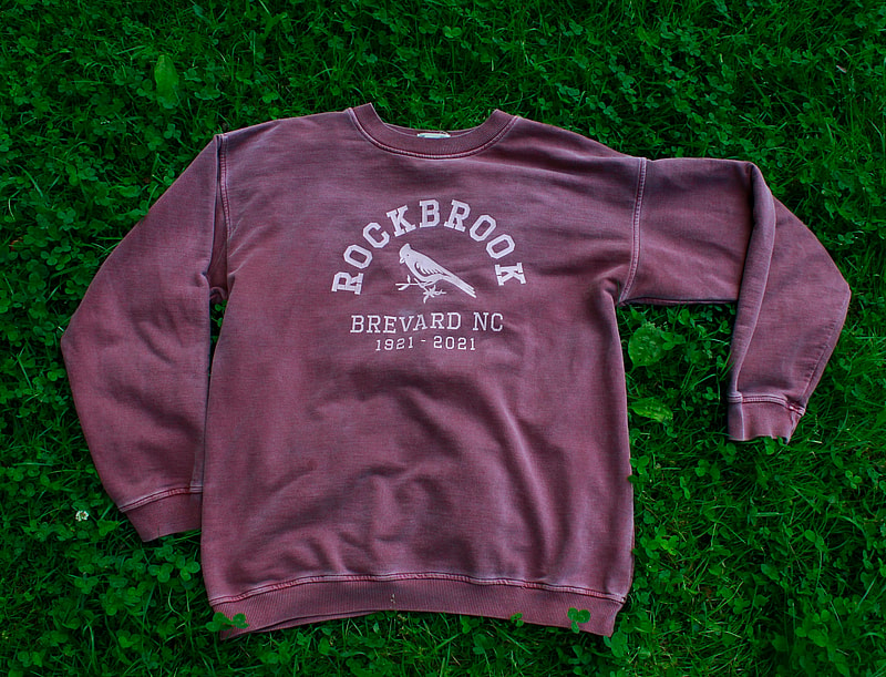 cranberry crew pullover in grass