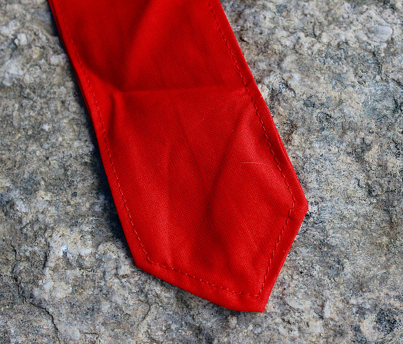 red tie close up