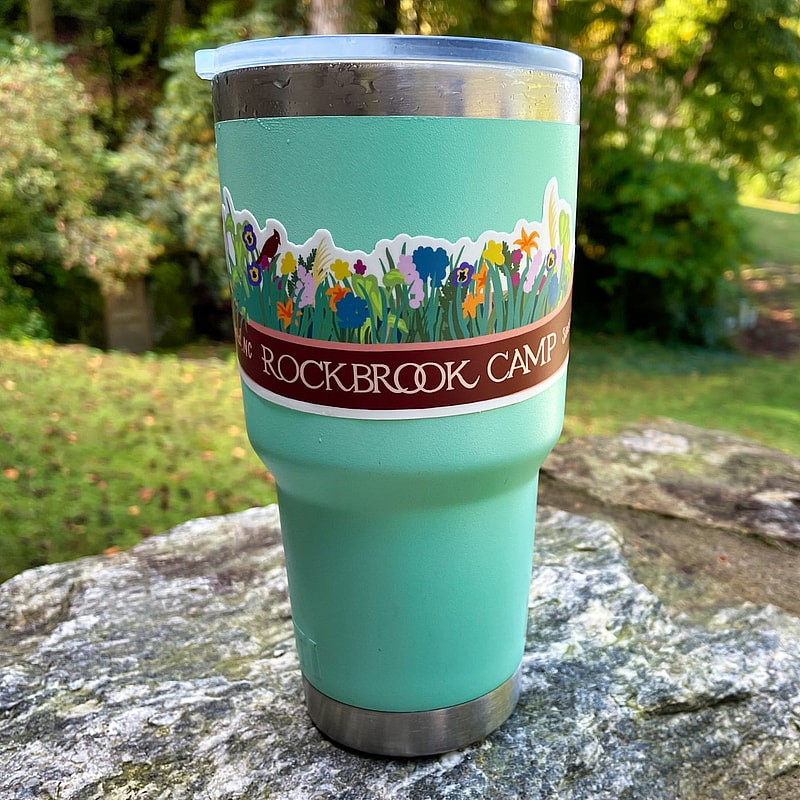 canoe sticker on cup