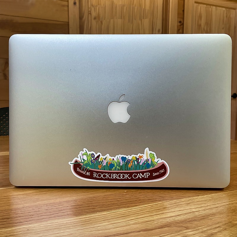 canoe sticker on laptop