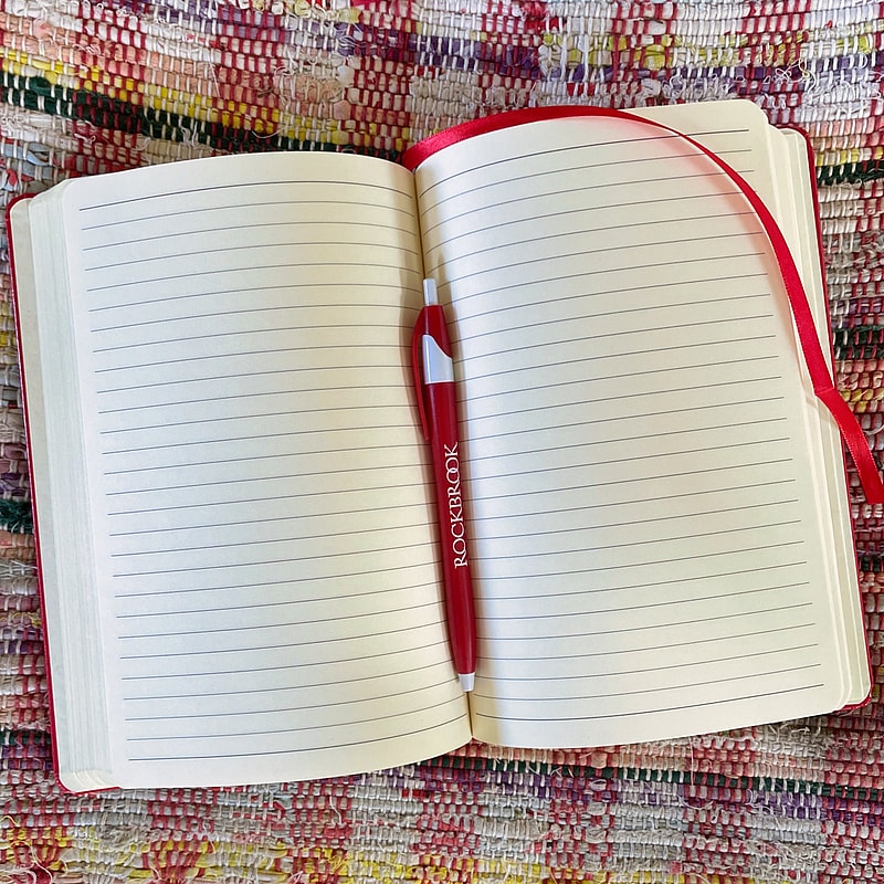 lined paper inside summer camp journal