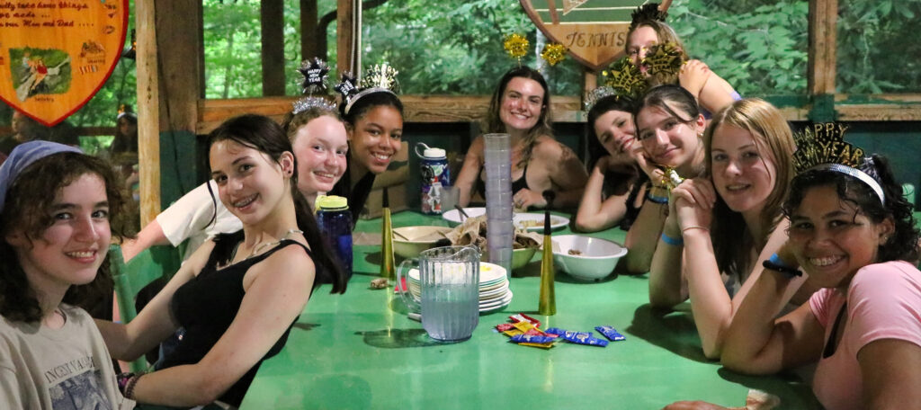summer camp dining hall group