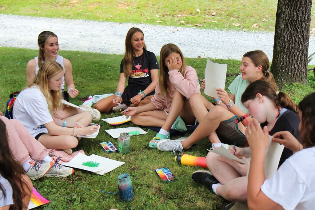 summer camp outdoor painting class