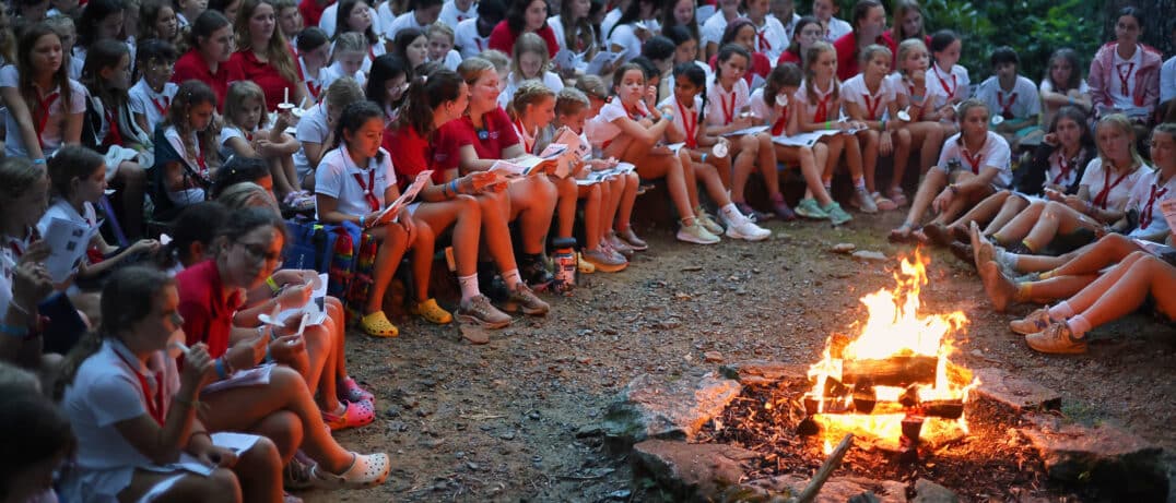 summer camp campfire ceremony
