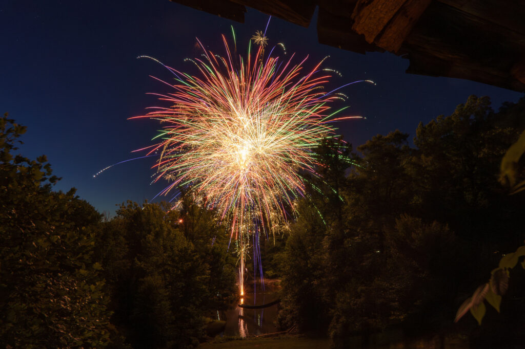 summer camp fireworks show