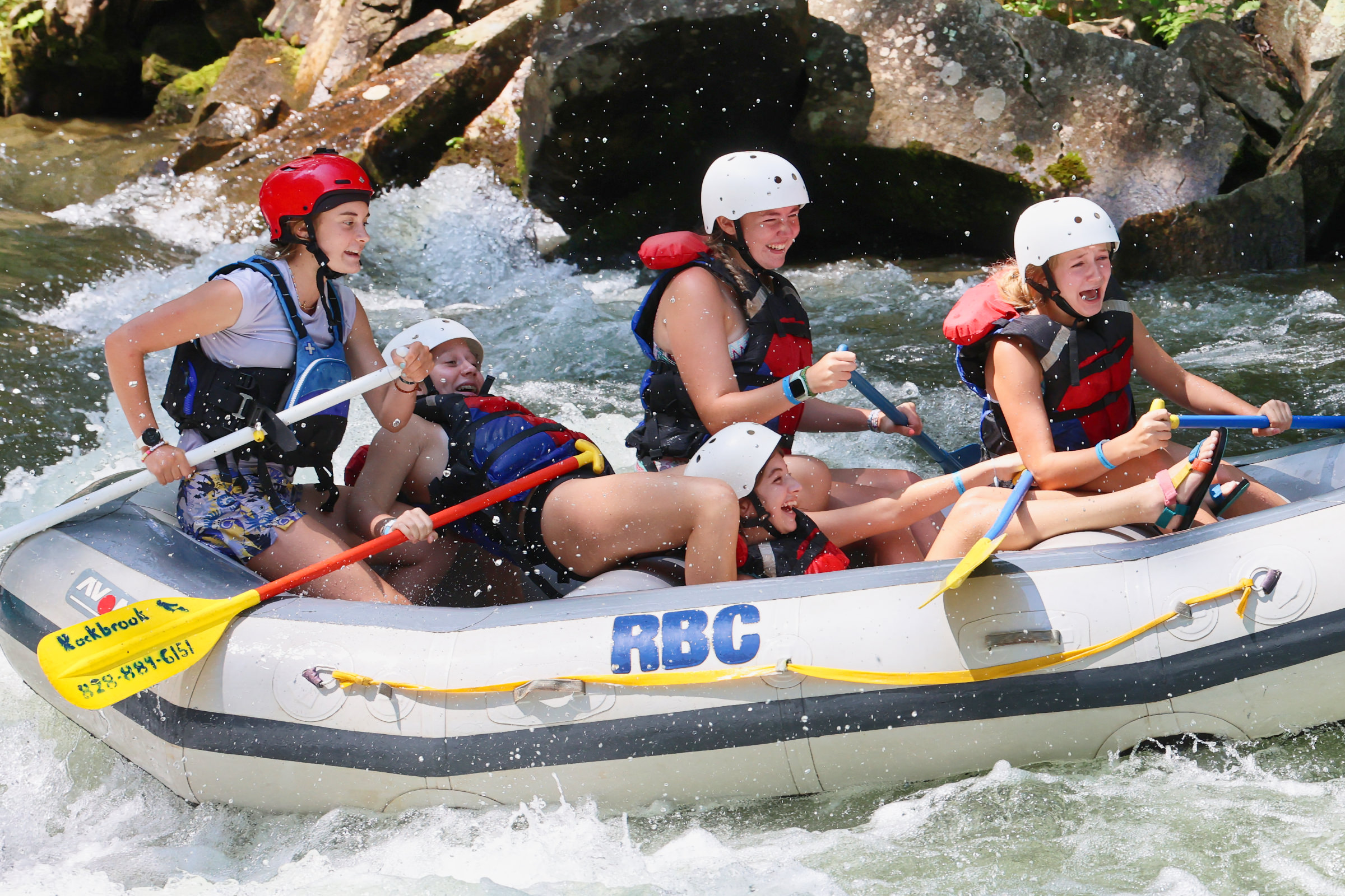 summer camp rafting fun