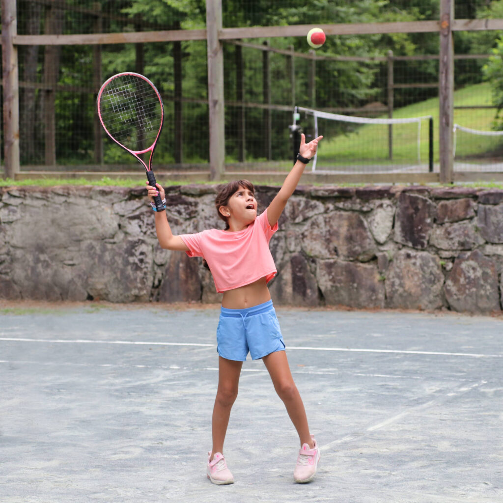 summer camp tennis serve