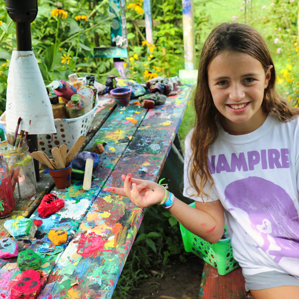 camp garden art painting