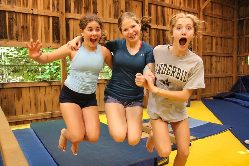 surprised camp teenage girls