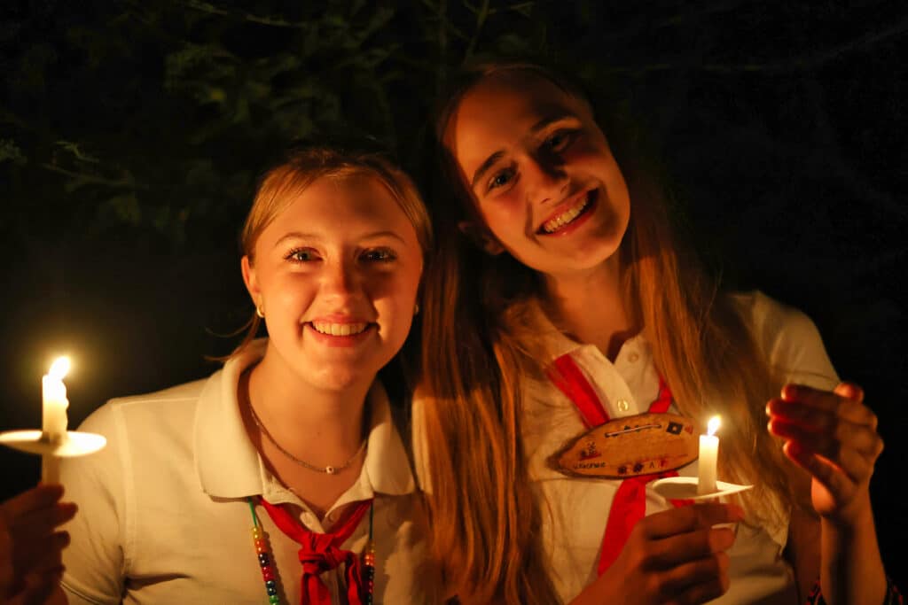 summer camp girls ceremony