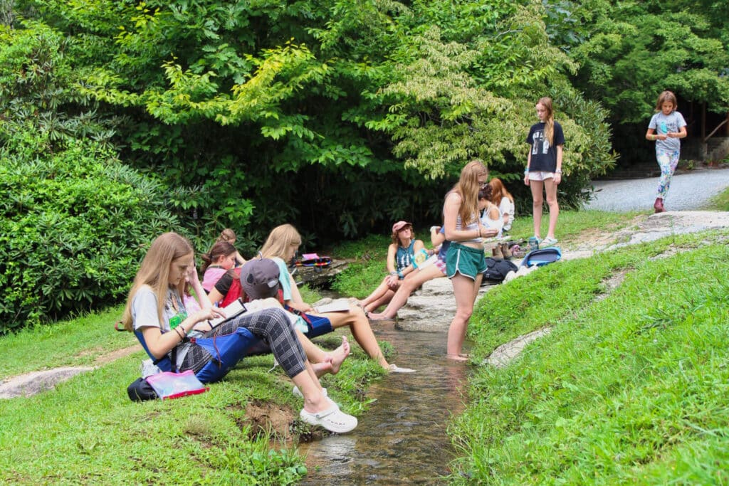 summer camp group conversation