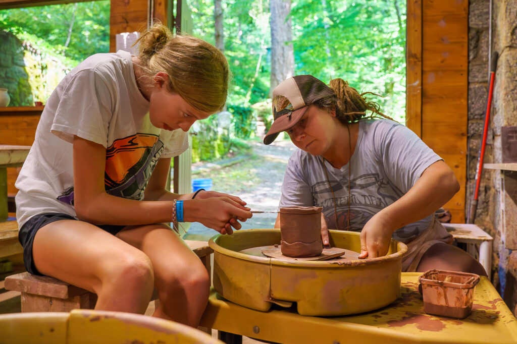 summer camp pottery work